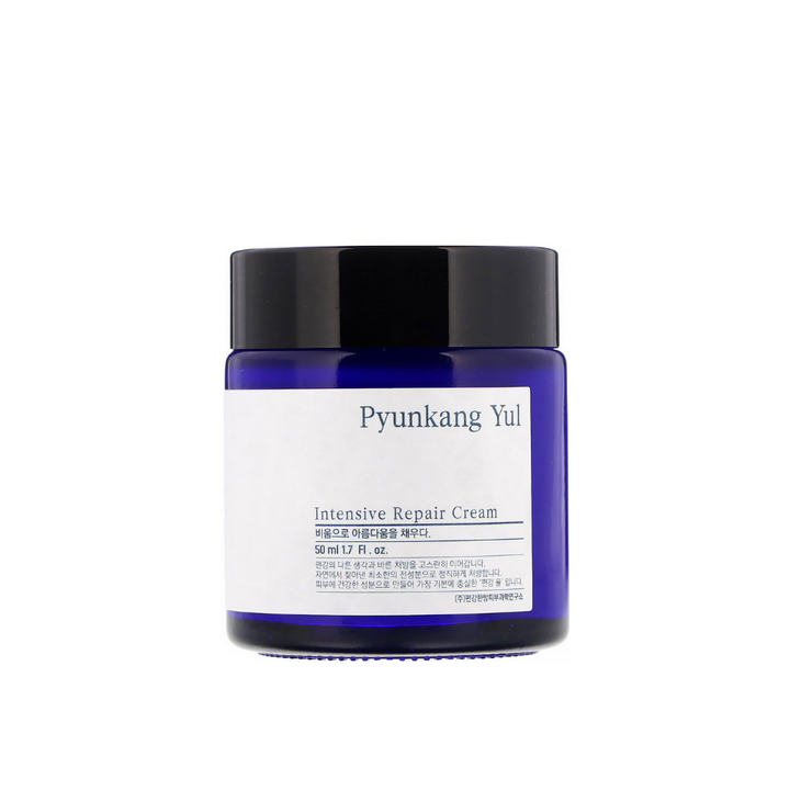 En burk Intensive Repair Cream 50ml från Pyunkang Yul på vit bakgrund.